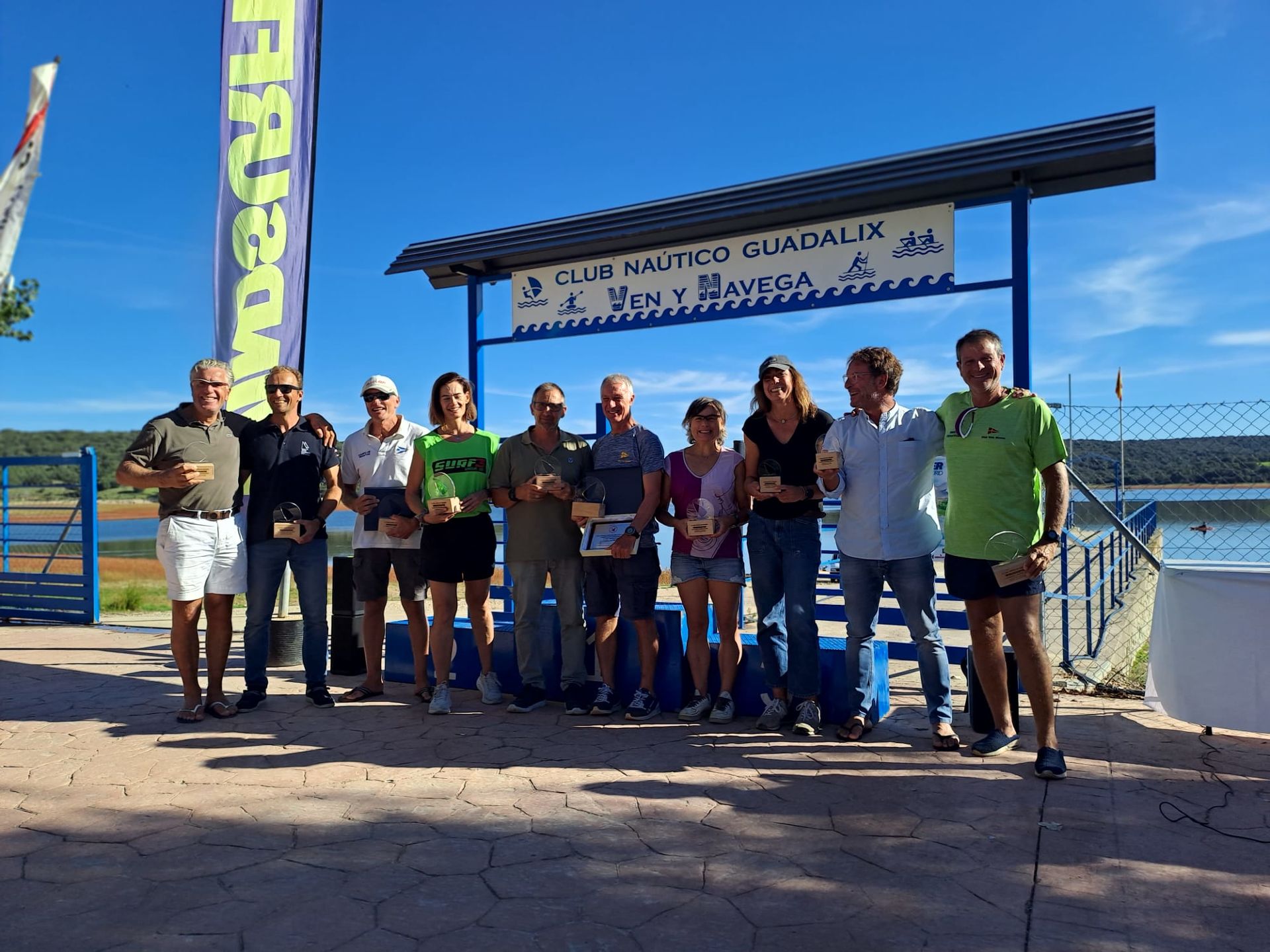 Jordi Bosch, Marc Tusquets y Lluís Colomé, podios a la I Copa Windsurfer Open de Madrid.