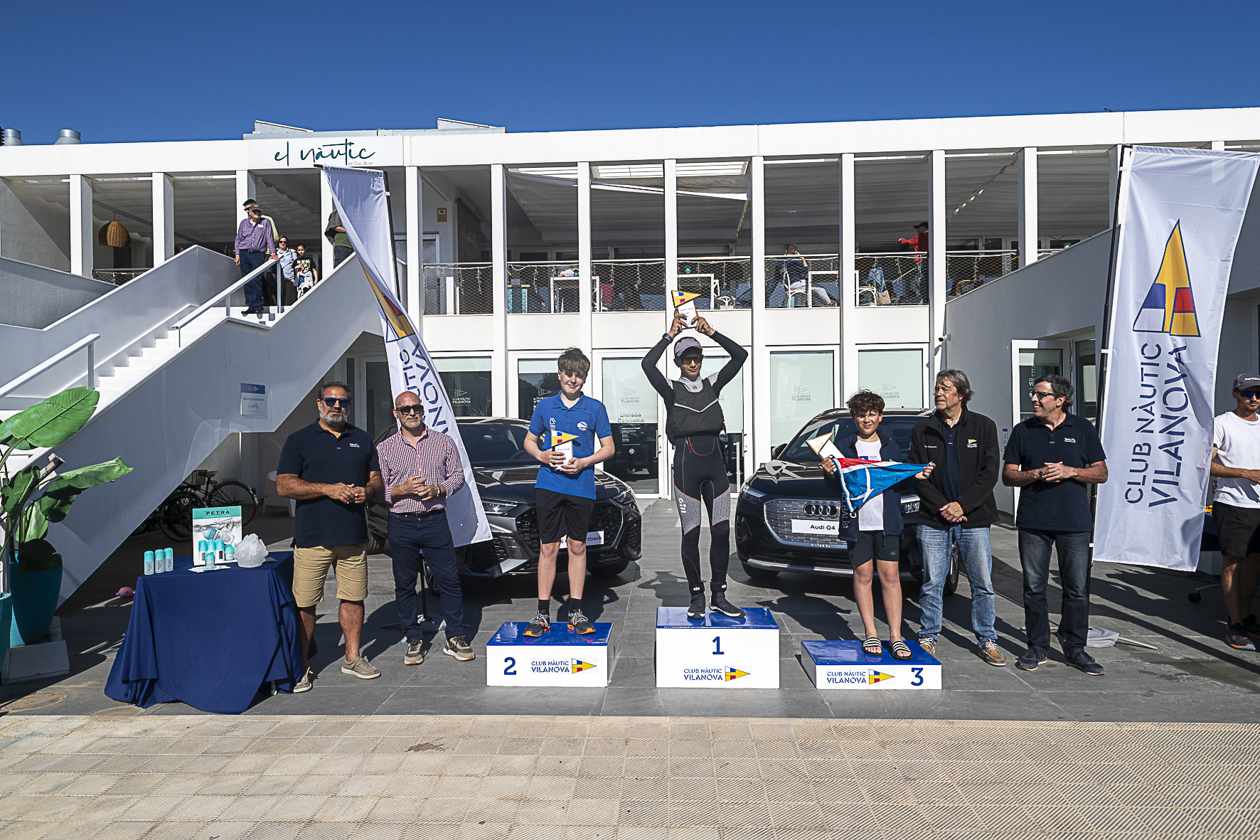 Vladik López sube al podio del Campeonato de Cataluña de la clase Optimist en Vilanova.