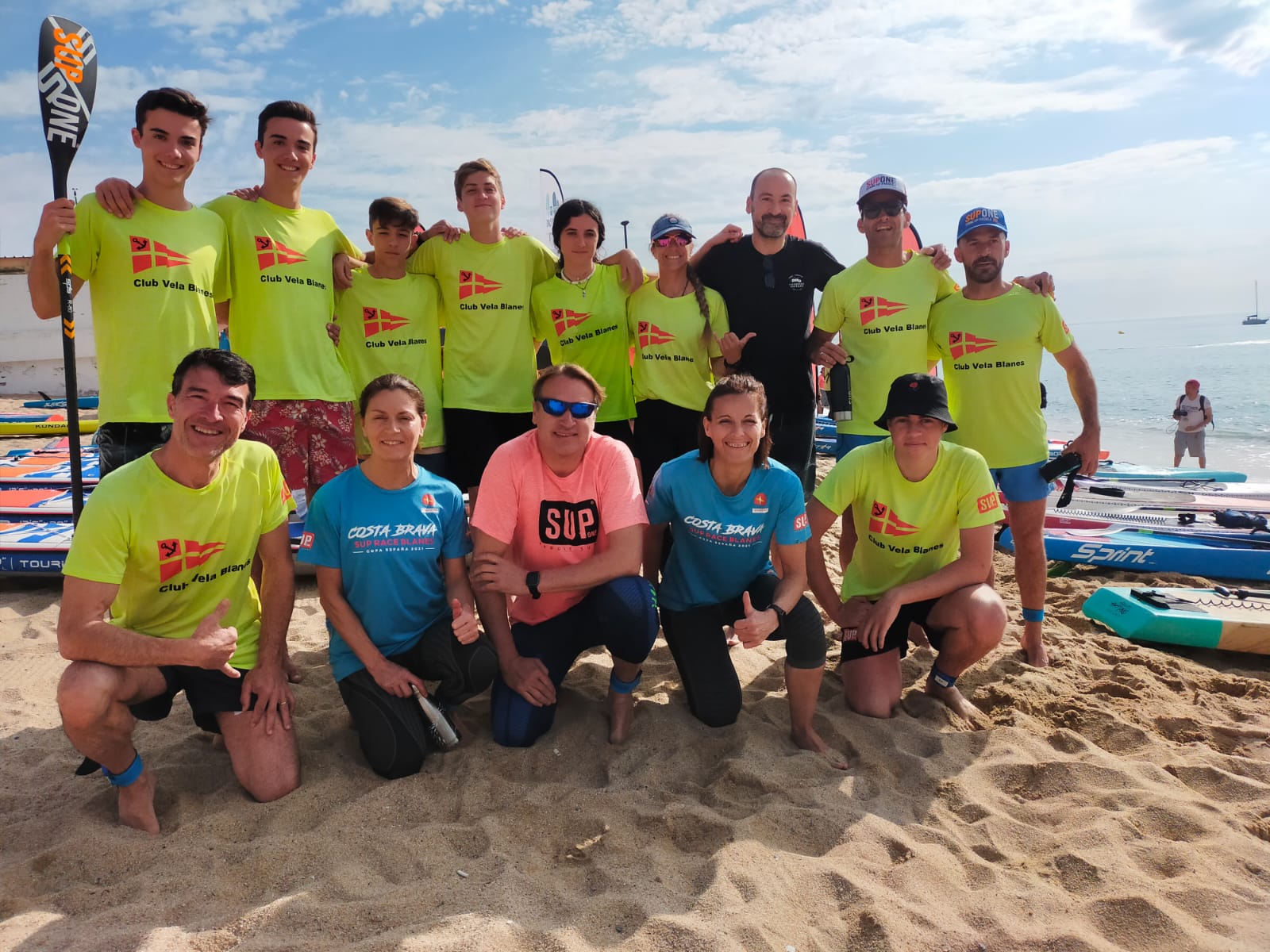 Cinco podios para el equipo del CVB en la primera prueba del Circuito Catalán de Paddle Surf