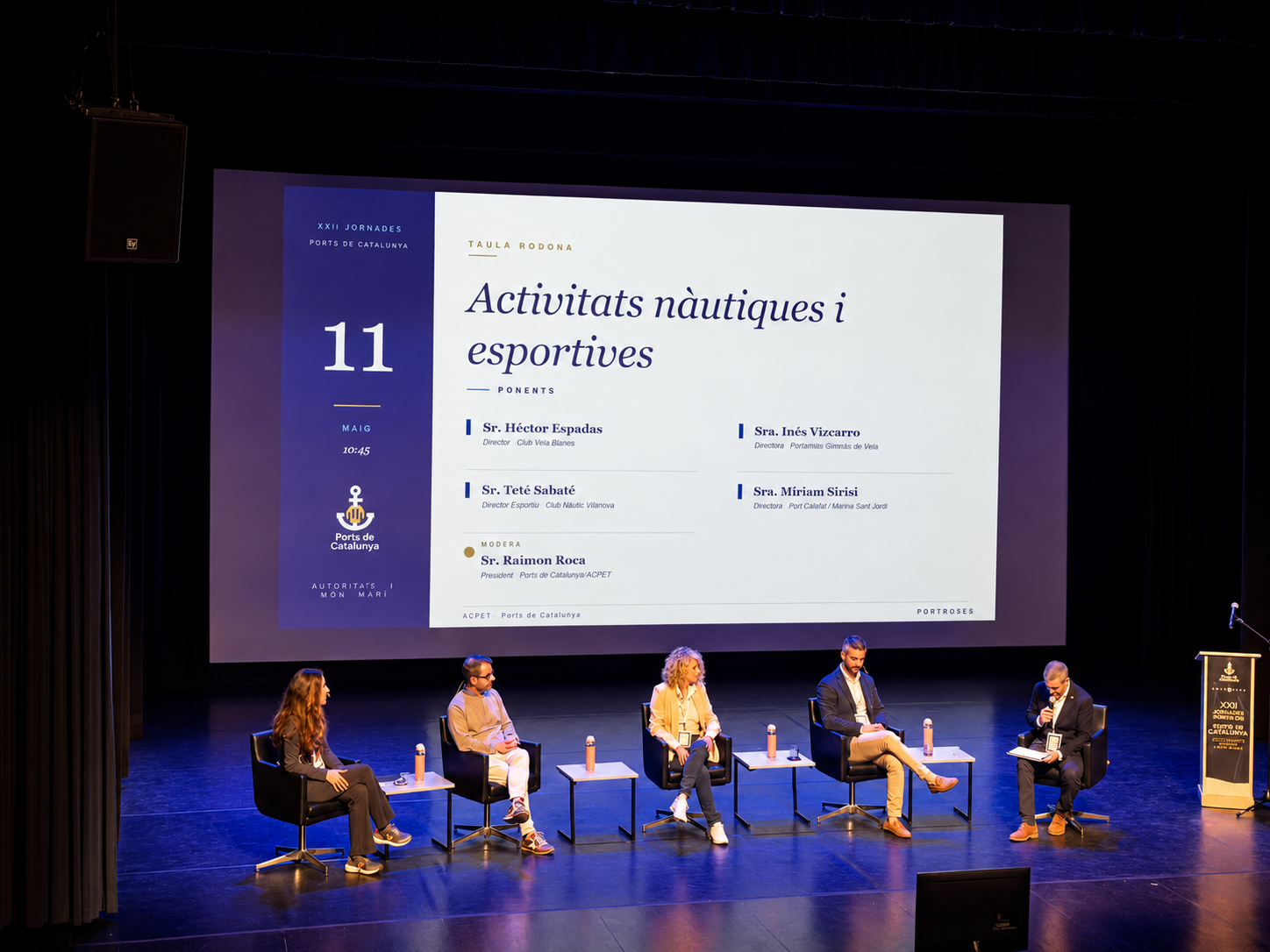 El Club de Vela Blanes reivindica la integració social dels clubs nàutics a les Jornades Tècniques de Ports de Catalunya.
