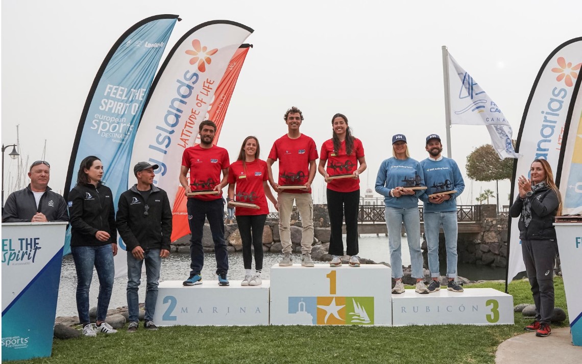 Un altra medalla en el camí cap a París: Xammar i Brugman, campions de la Lanzarote International Regatta