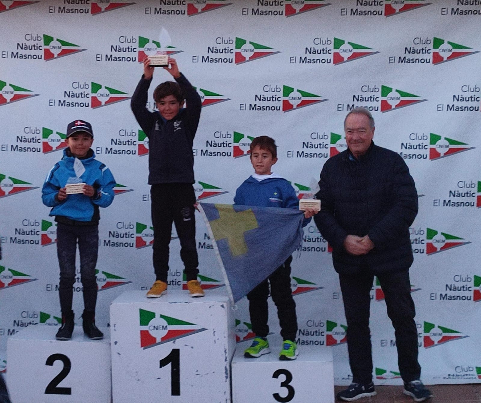 Dani López, primer podio del 2024 en la clase Optimist en Masnou.