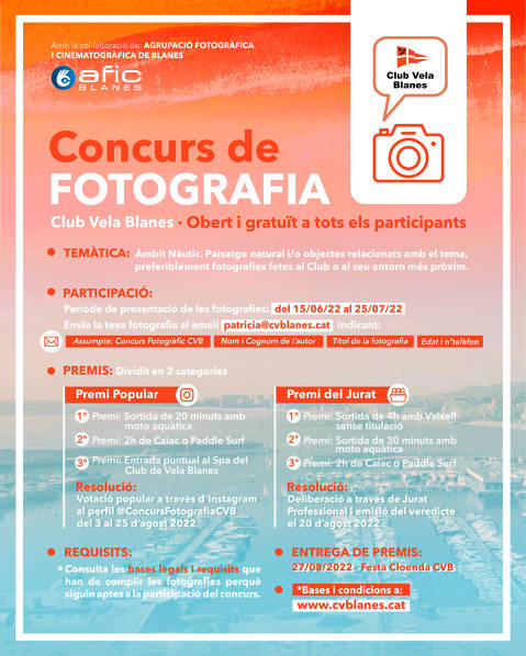 El Club de Vela Blanes abre el plazo de participación en el primer concurso de fotografía náutica.