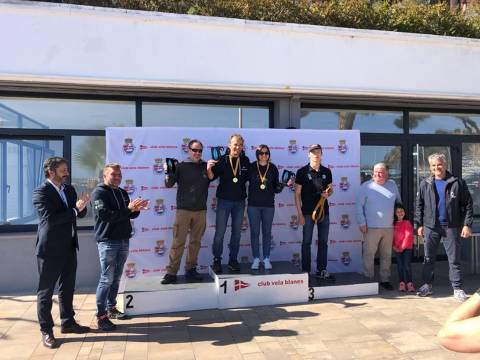 Laura Cabezas i Marc Tusquets Campeones de Cataluña de Raceboard 2022.