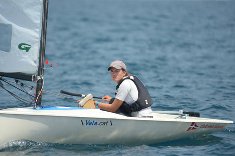 The sailors from Blanes Gal·la, Gemma, Oscar and Pol finish the world class European championship at the El Balís Sailing Club - 3