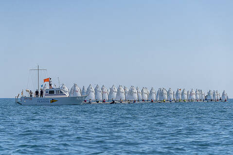 Vladik López puja al podi del Campionat de Catalunya de la classe Optimist a Vilanova. - 2