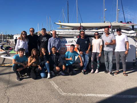 Antonio Rodriguez i Quim Figueres 1er i 2n a la classe Raceboard al Trofeu Cornudella N2 - 2