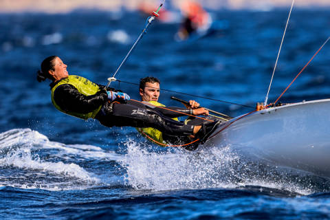 Jordi Xammar i Nora Brugman guanyen el Trofeu Princesa Sofía Mallorca en 470. - 1