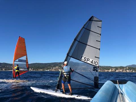 Antonio Rodriguez i Quim Figueres 1er i 2n a la classe Raceboard al Trofeu Cornudella N2 - 6