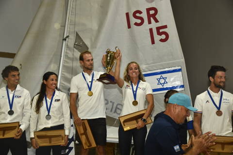 Nora Brugman y Jordi Xammar subcampeones del mundo en Israel. - 2